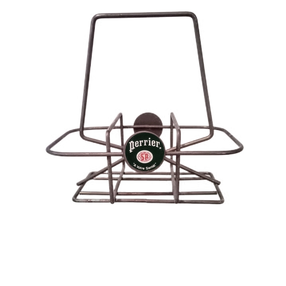 Vintage Perrier Wire Bottle Carrier Holder